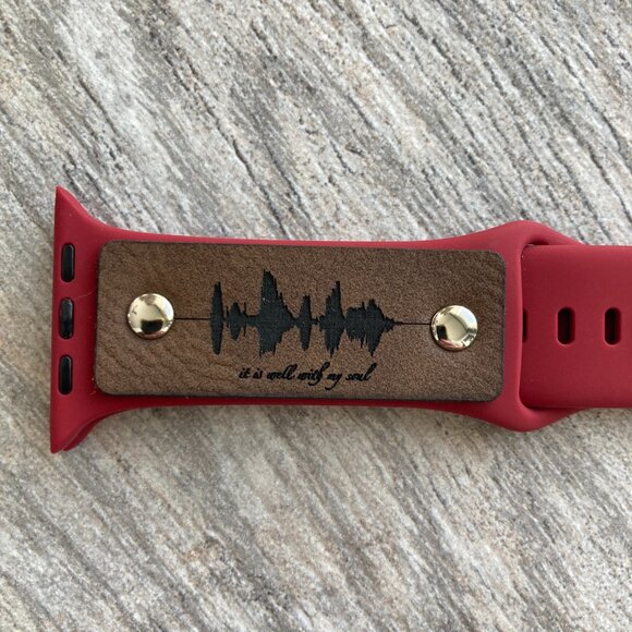 It Is Well With My Soul Soundwave Band For Apple Watch 42-49mm - Burgundy - Picture 3 of 3